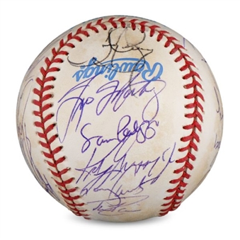 1995 Seattle Mariners Team Signed Baseball With Alex Rodriguez Rookie Signature and Griffey jr